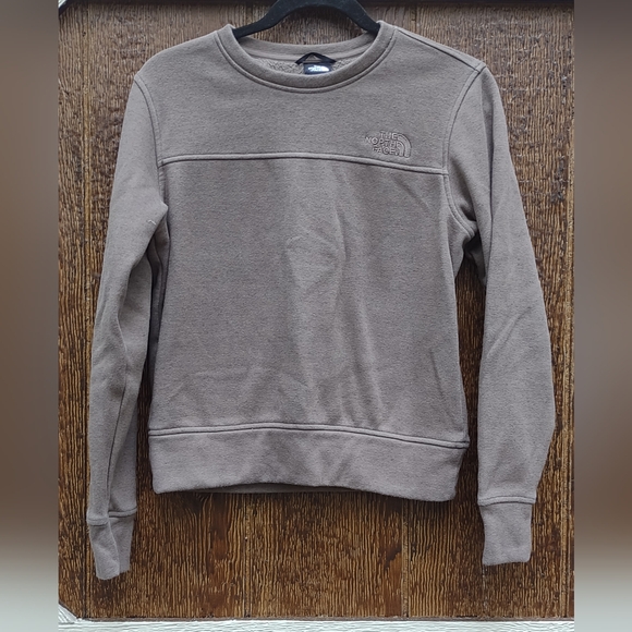 The North Face Tops - The North Face Brown Pullover Fleece Lined Sweatshirt Women's Small